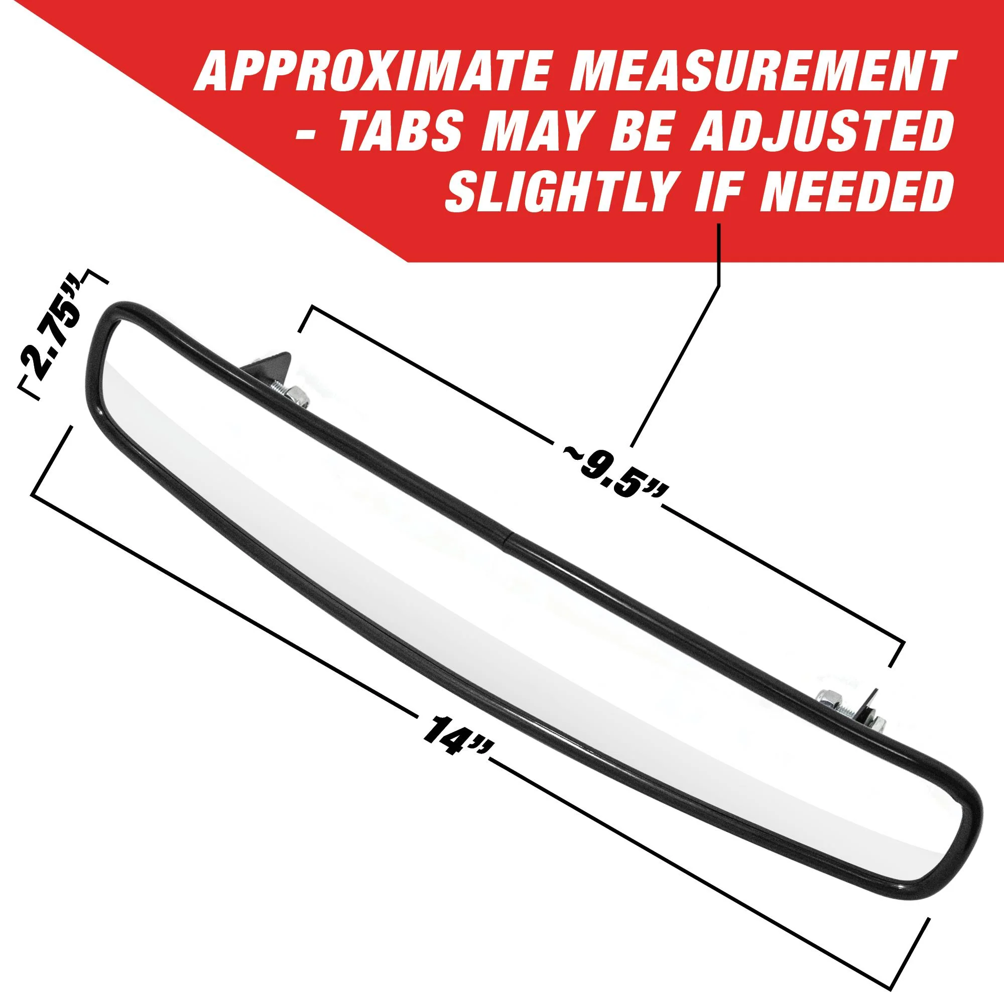 14" Wide Angle Mirror Kit - Short Brackets - Image 4