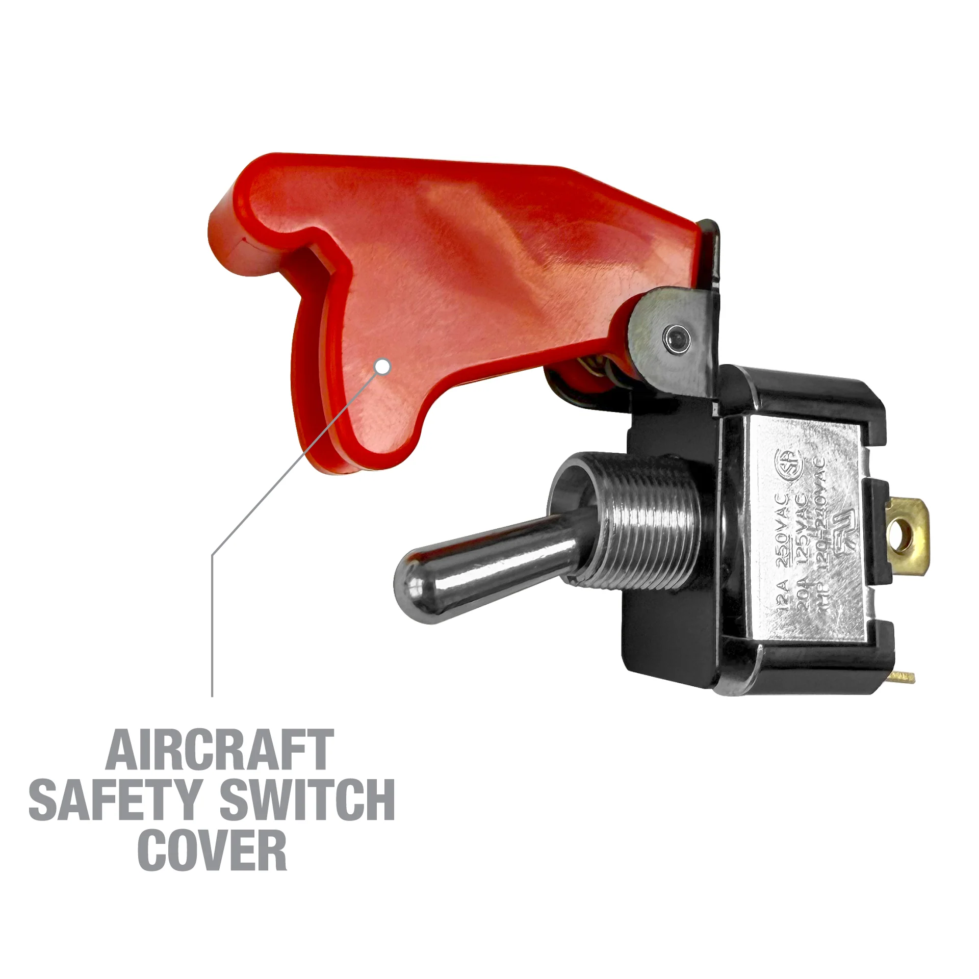 2 Terminal HD Ignition Switch w/ Flip-Up Cover - Image 3