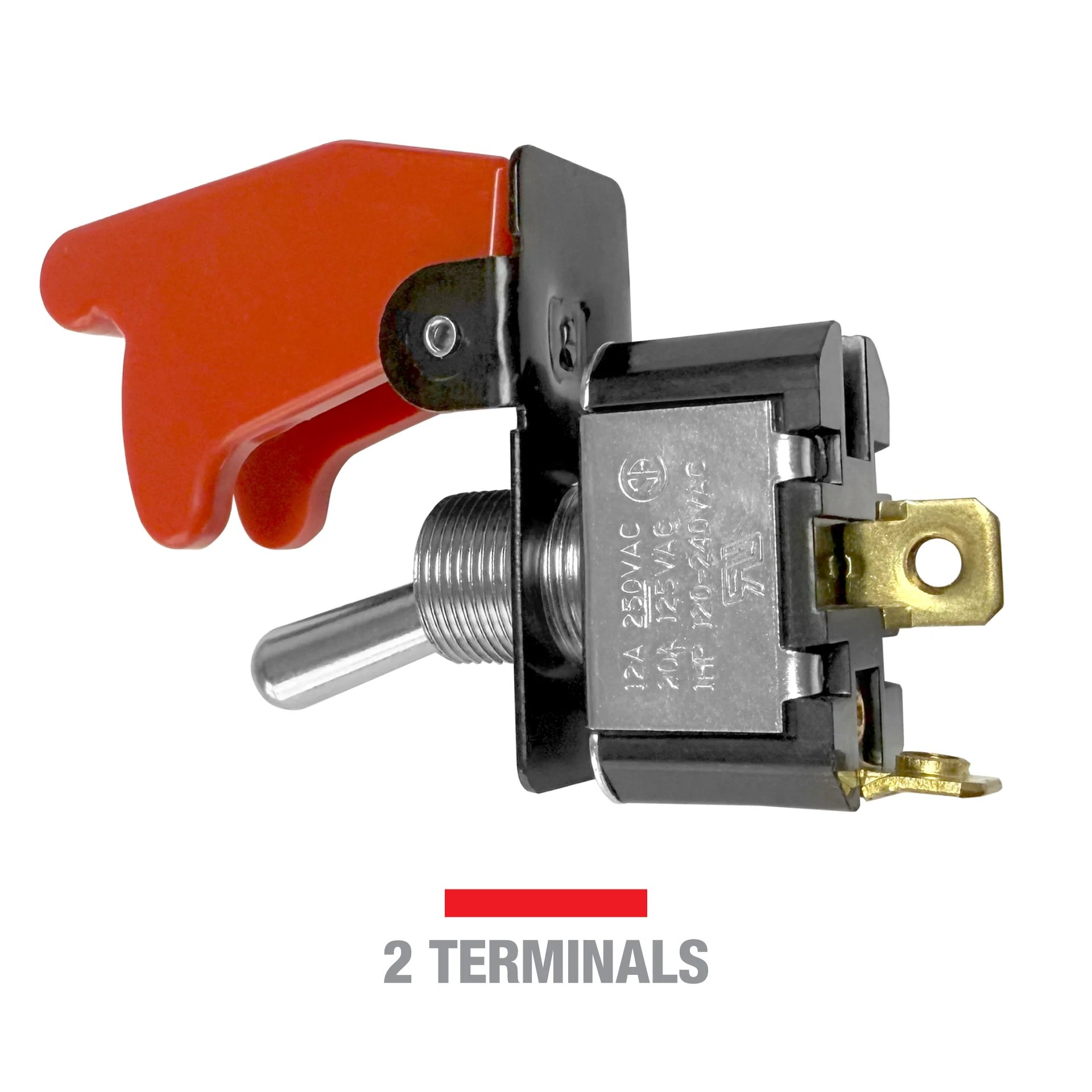 2 Terminal HD Ignition Switch w/ Flip-Up Cover - Image 4
