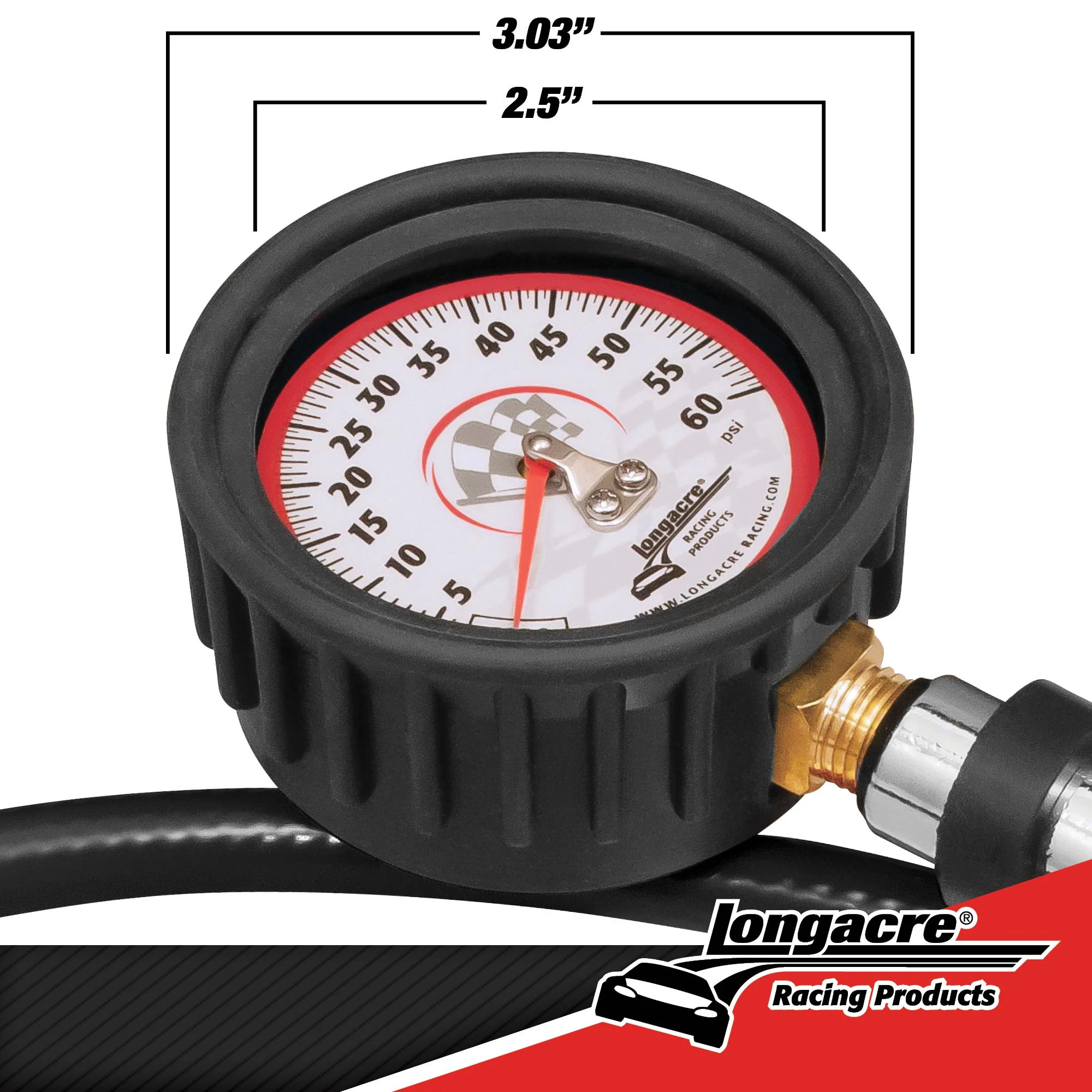 Deluxe 2½" GID Quick Fill Tire Gauge 0-60 psi - Image 4
