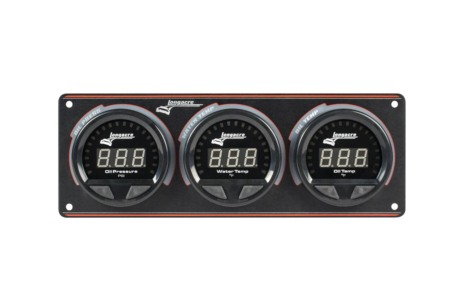 Digital Elite LED Waterproof Gauge Panel, 3 Gauge Oil Pressure/Water Temperature/Oil Temperature 340° - Image 3
