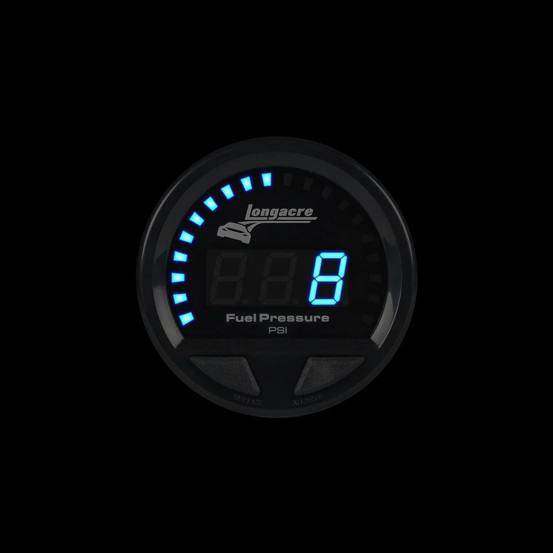 Digital Elite LED Waterproof Gauges, Fuel Pressure 0-15 psi, Sensor Included - Image 2