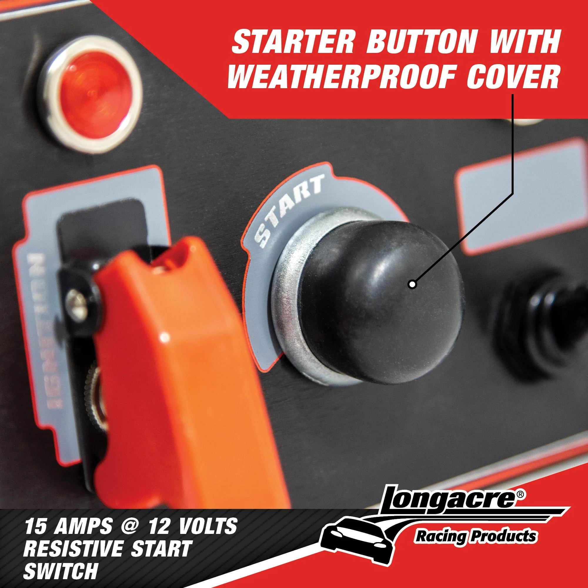 Flip-up Start / Ignition panel w/ 4 acc & pilot lights - Image 3