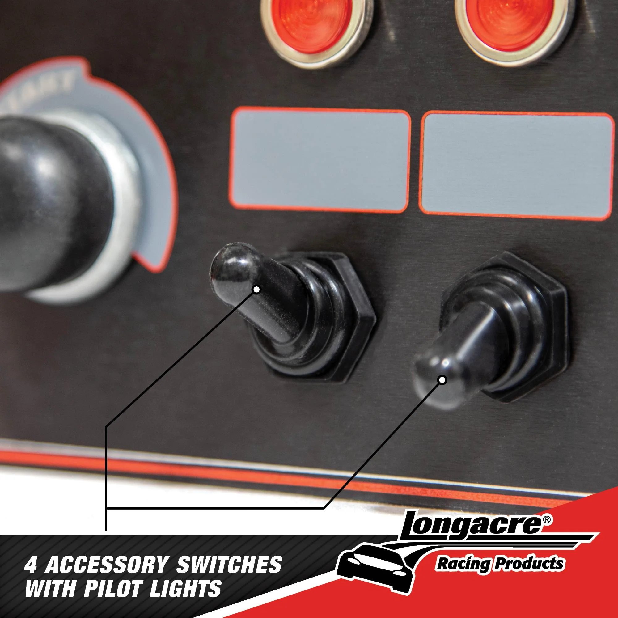 Flip-up Start / Ignition panel w/ 4 acc & pilot lights - Image 4
