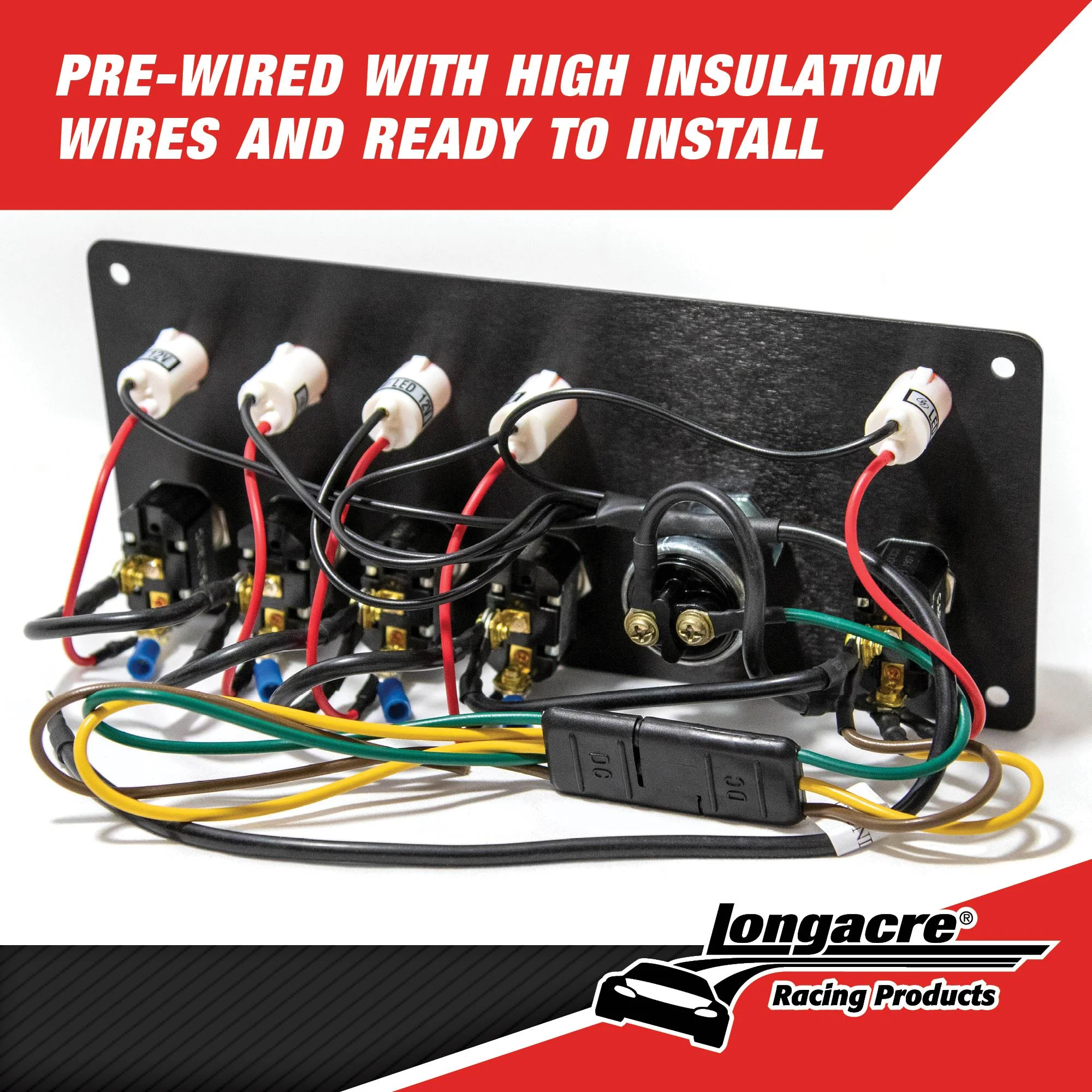 Flip-up Start / Ignition panel w/ 4 acc & pilot lights - Image 5