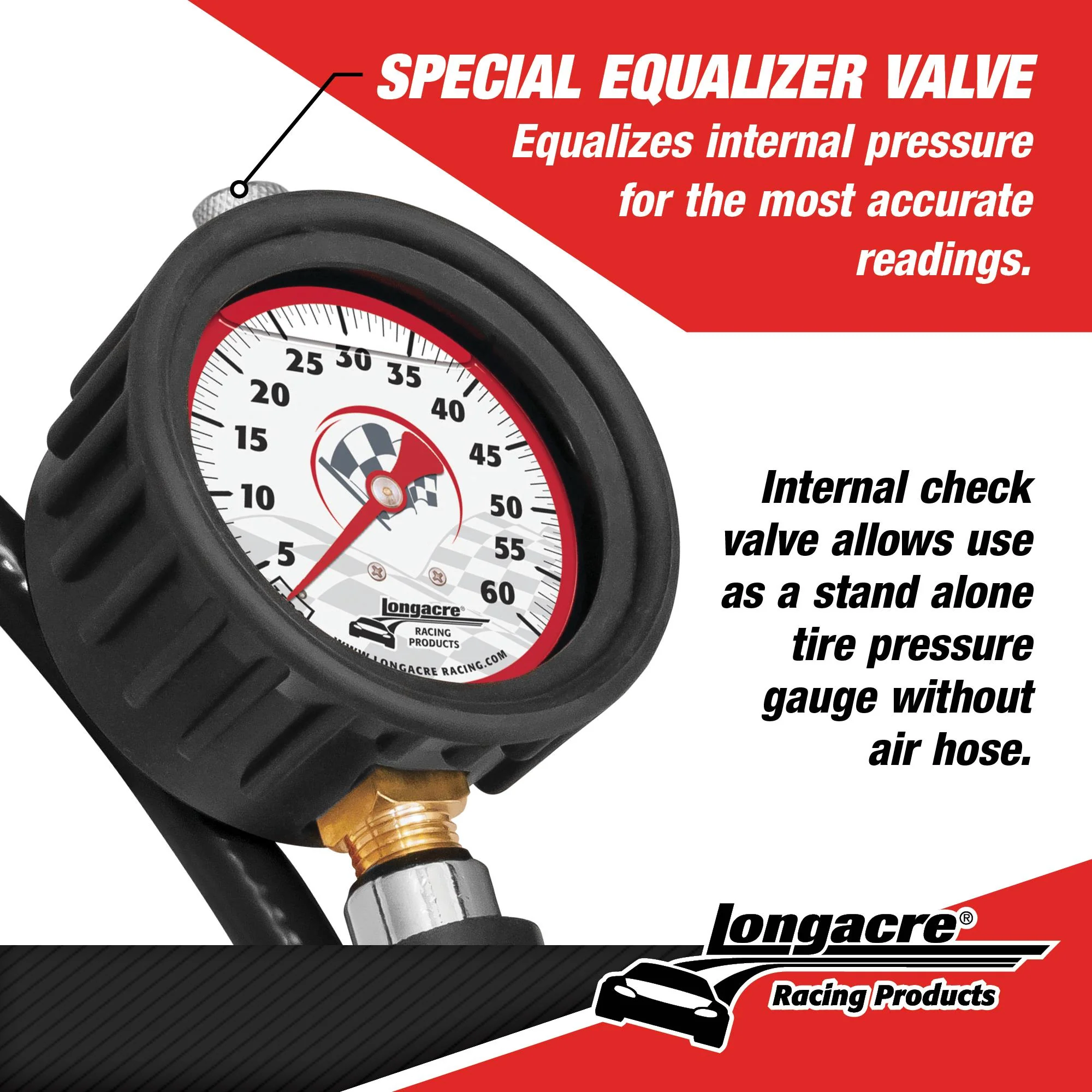 Liquid Filled 2½" GID Quick Fill Tire Gauge 0-60 psi - Image 3