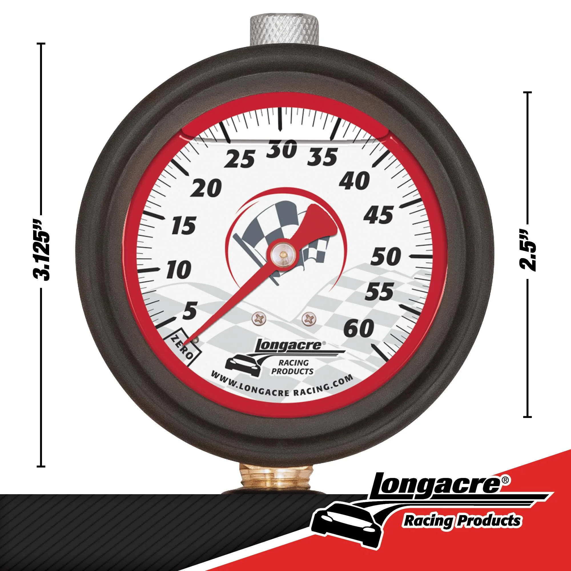 Liquid Filled 2½" GID Quick Fill Tire Gauge 0-60 psi - Image 4