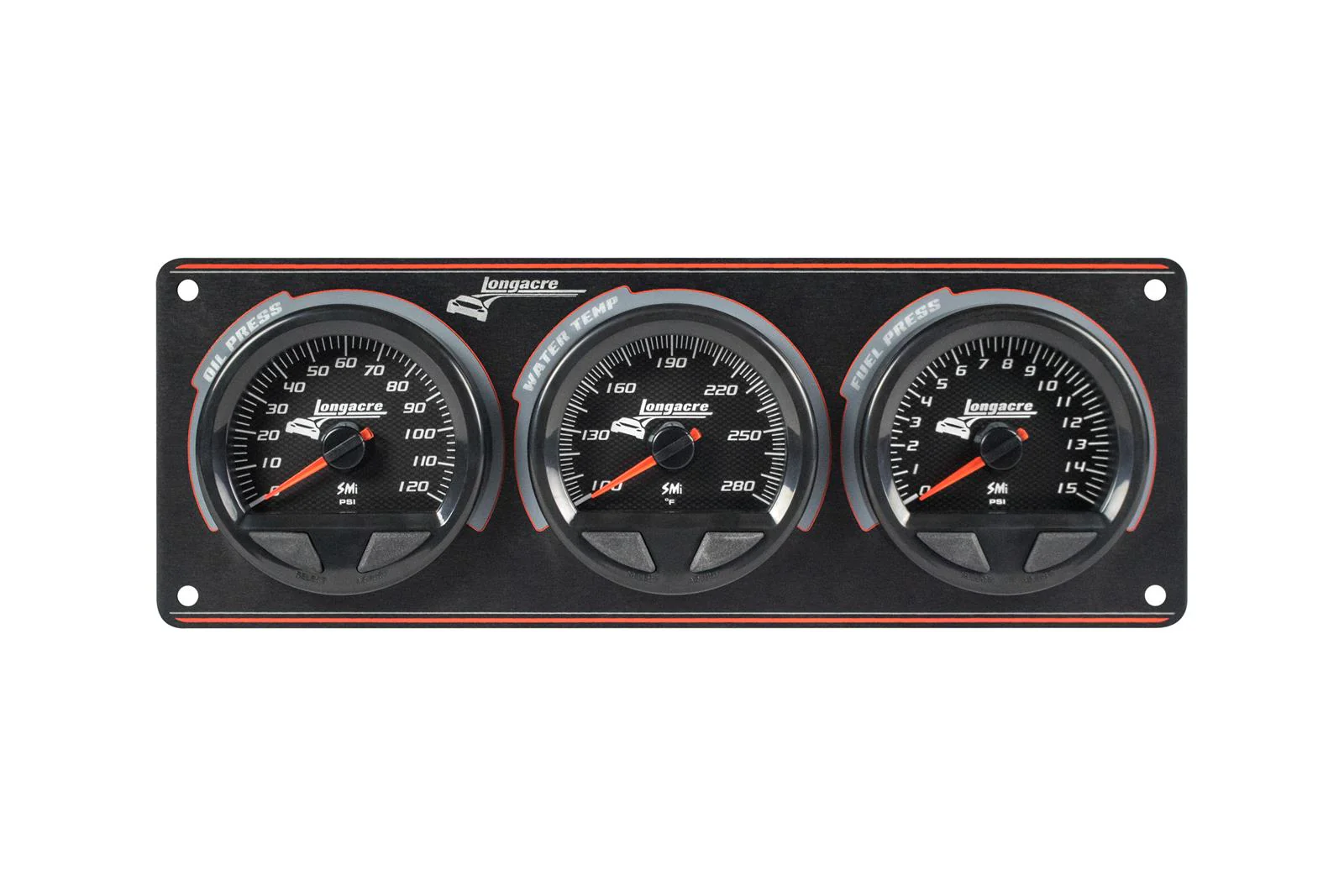 SMi™ Elite Waterproof Gauge Panel, 3 Gauge Oil Pressure/Water Temperature/Fuel Pressure 15psi - Image 3
