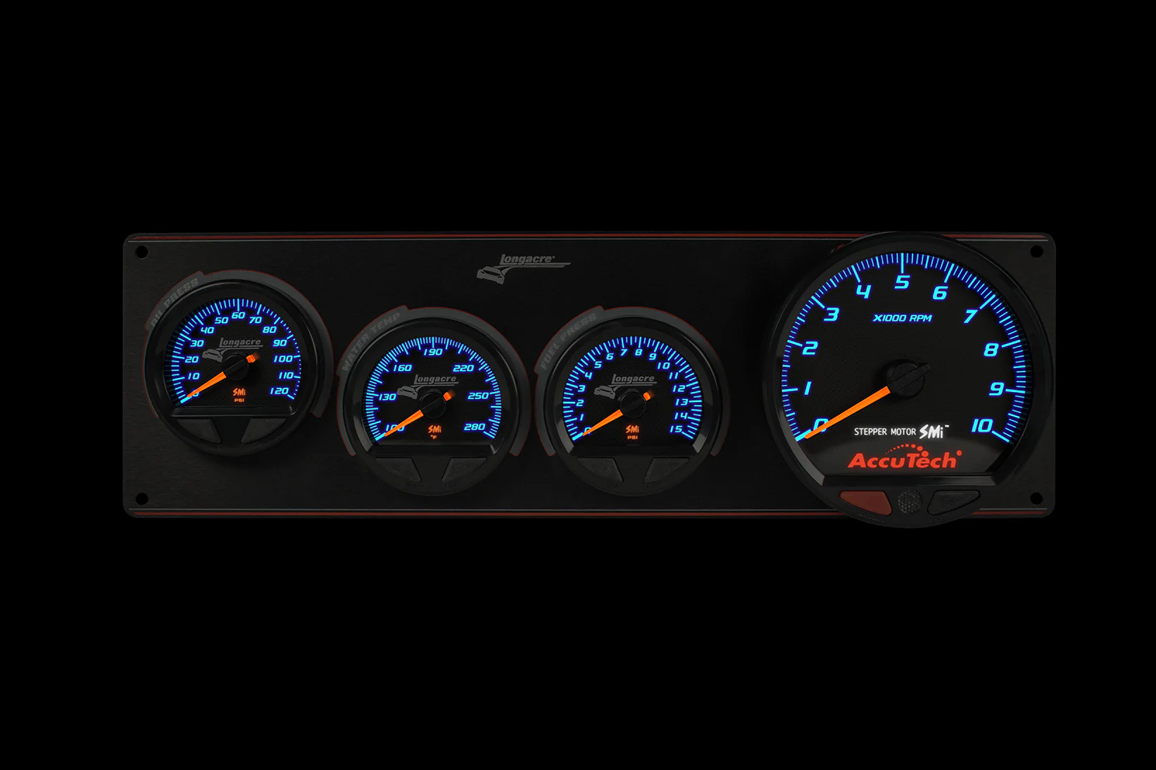 SMi™ Elite Waterproof Gauge Panel, 3 Gauge Oil Pressure/Water Temperature/Fuel Pressure/Tach - Image 2