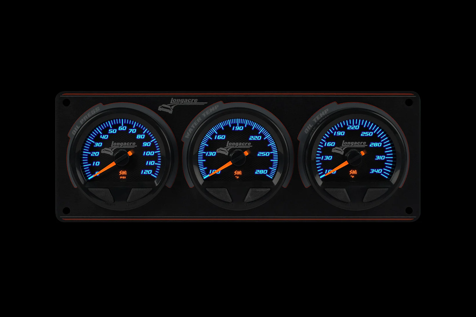 SMi™ Elite Waterproof Gauge Panel, 3 Gauge Oil Pressure/Water Temperature/Oil Temperature - Image 2