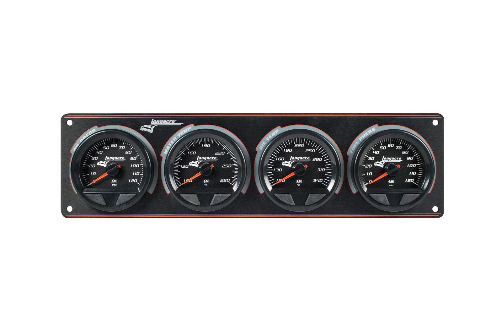 SMi™ Elite Waterproof Gauge Panel, 4 Gauge Oil Pressure/Water Temperature/Oil Temperature/Fuel Pressure 120psi - Image 3