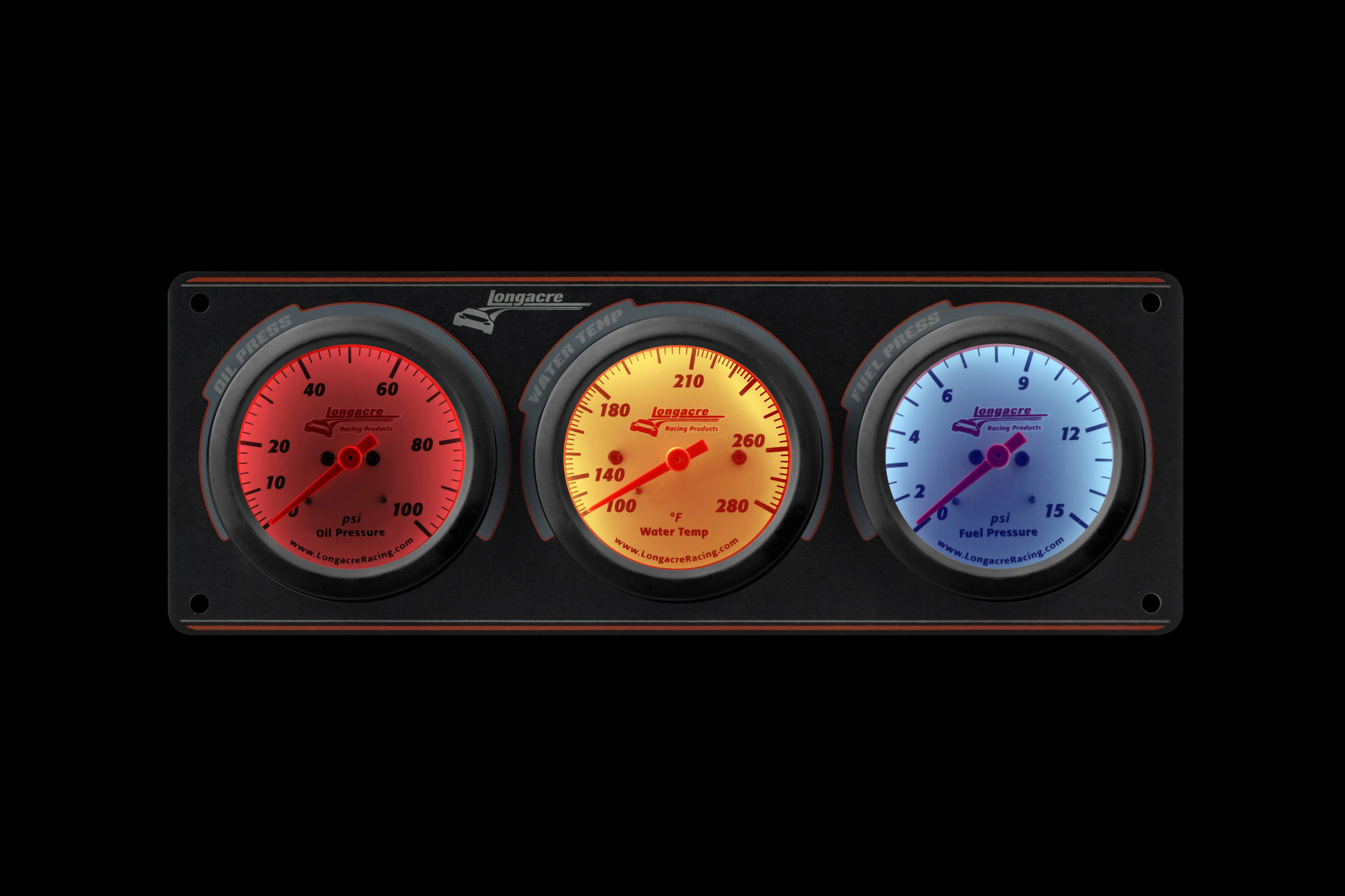 Sportsman™ Elite 3 Gauge Panel Oil Pressure, Water Temperature, Fuel Pressure - Image 3