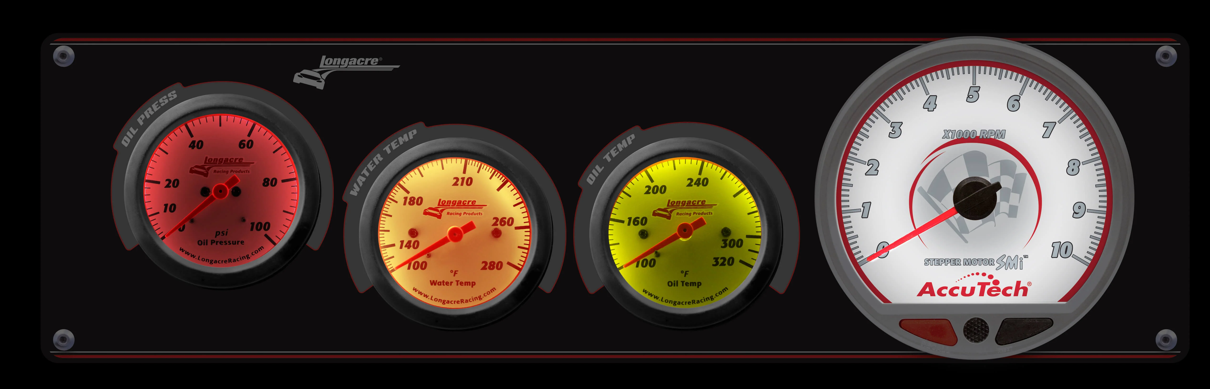 Sportsman™ Elite 3 Gauge Panel w/Tach Oil Pressure, Water Temperature, Oil Temperature - Image 3