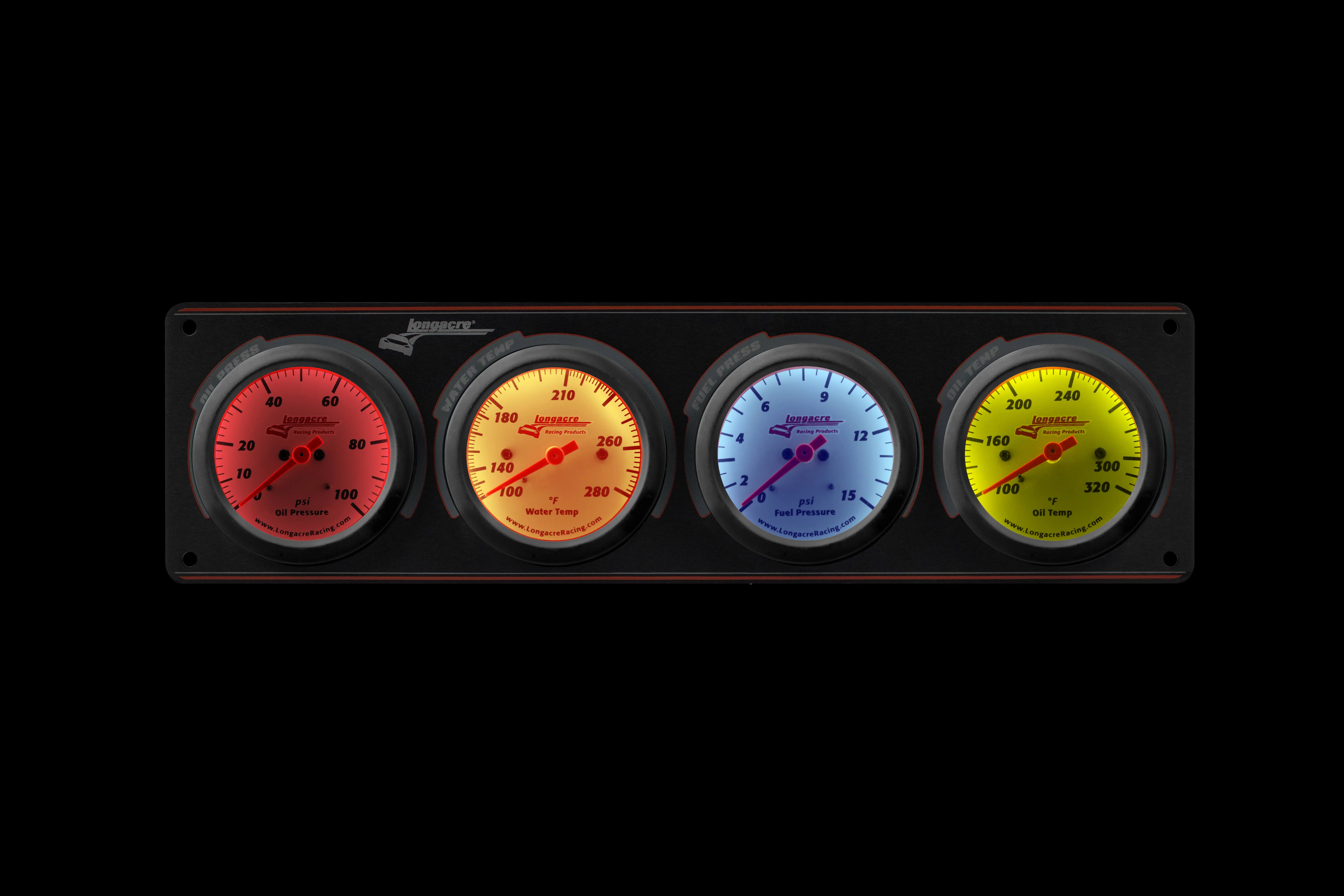 Sportsman™ Elite 4 Gauge Panel Oil Pressure, Water Temperature, Oil Temperature, Fuel Pressure - Image 3