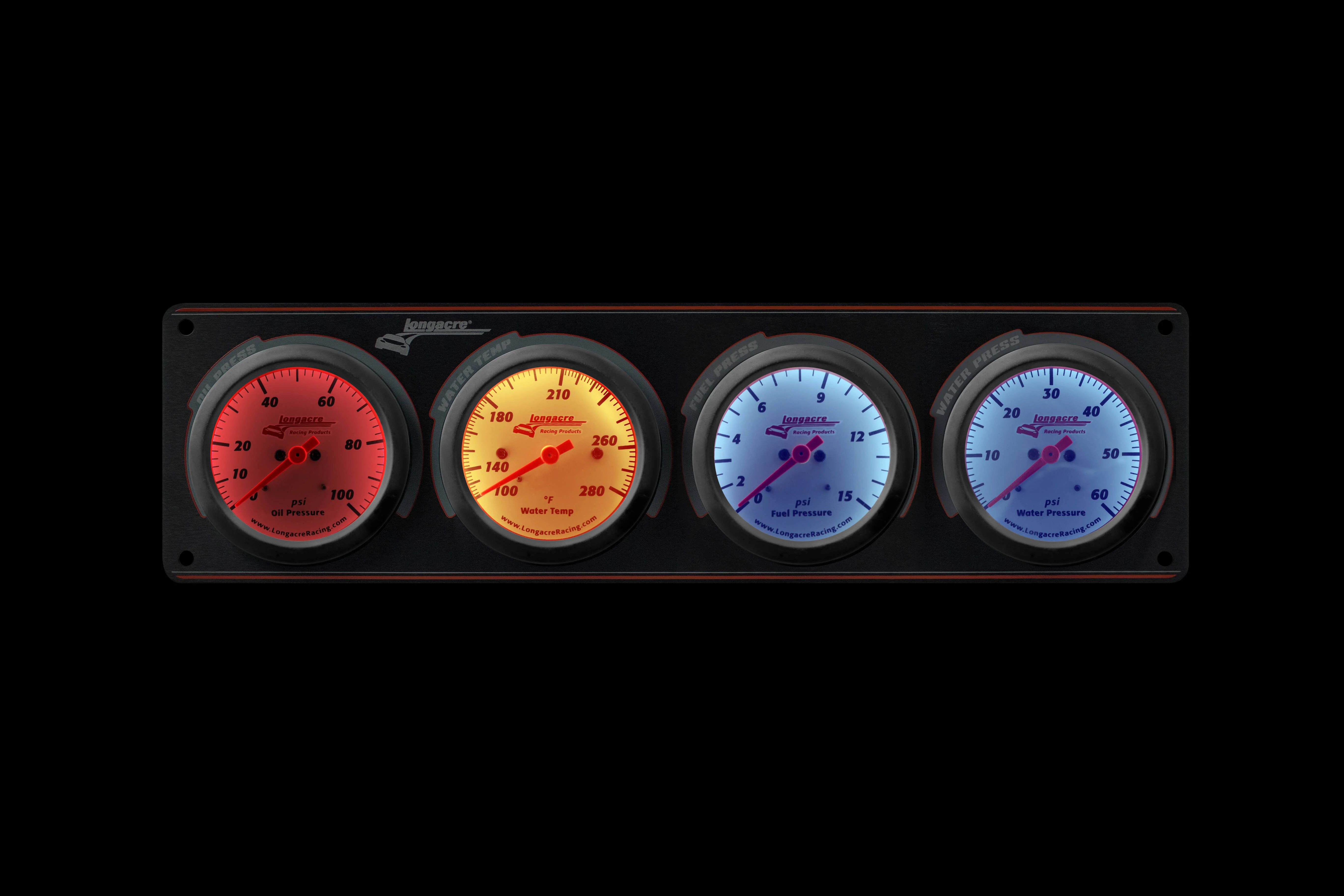 Sportsman™ Elite 4 Gauge Panel Oil Pressure, Water Temperature, Water Pressure, Fuel Pressure - Image 3