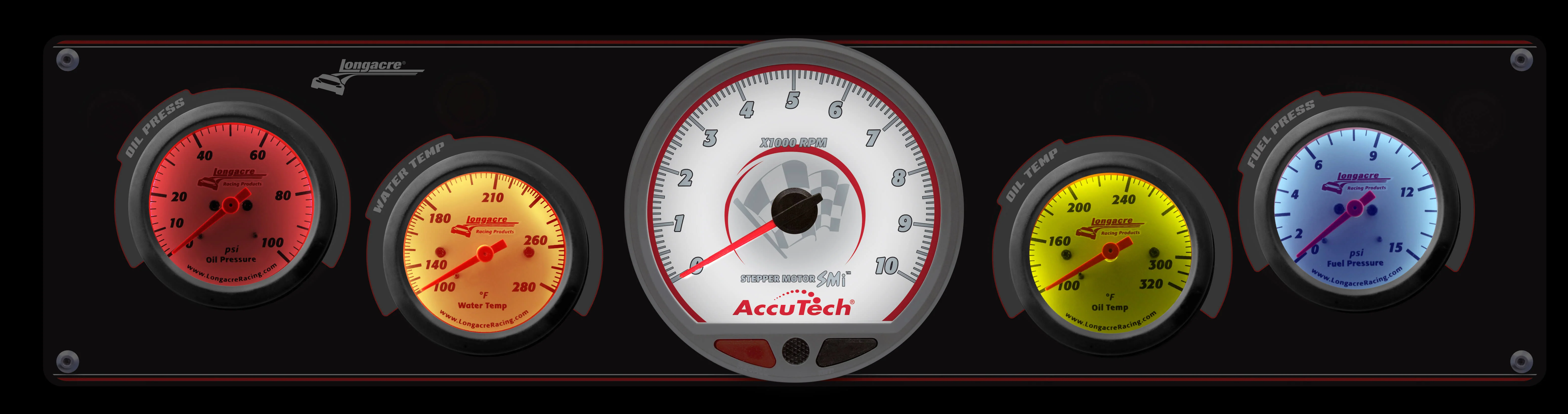 Sportsman™ Elite 4 Gauge Panel w/Tach Oil Pressure, Water Temperature, Oil Temperature, Fuel Pressure - Image 3