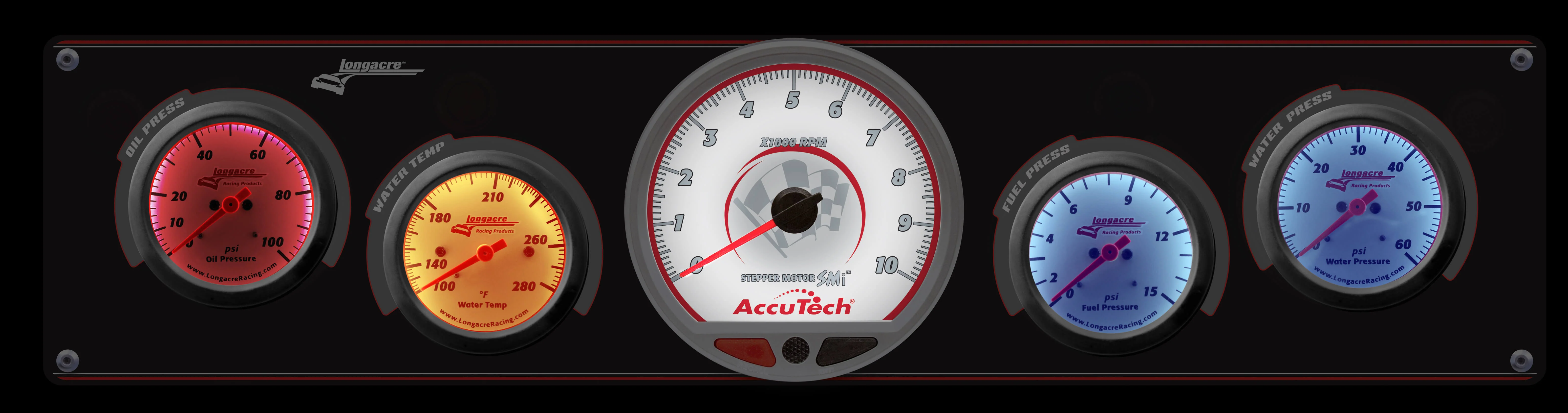 Sportsman™ Elite 4 Gauge Panel w/Tach Oil Pressure, Water Temperature, Water Pressure, Fuel Pressure - Image 3