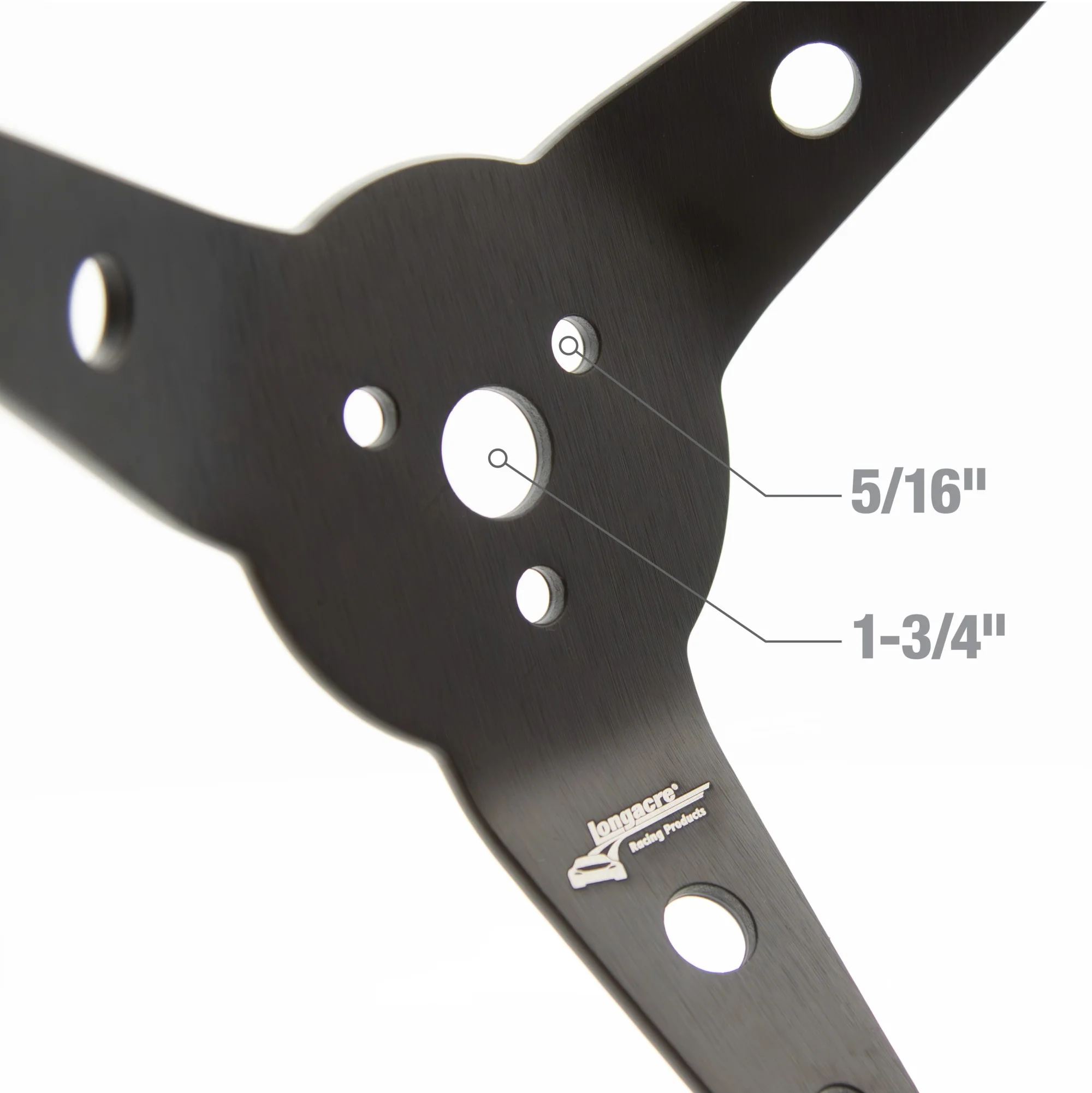 Suede Dished Steering Wheel - 15" Black - Image 5